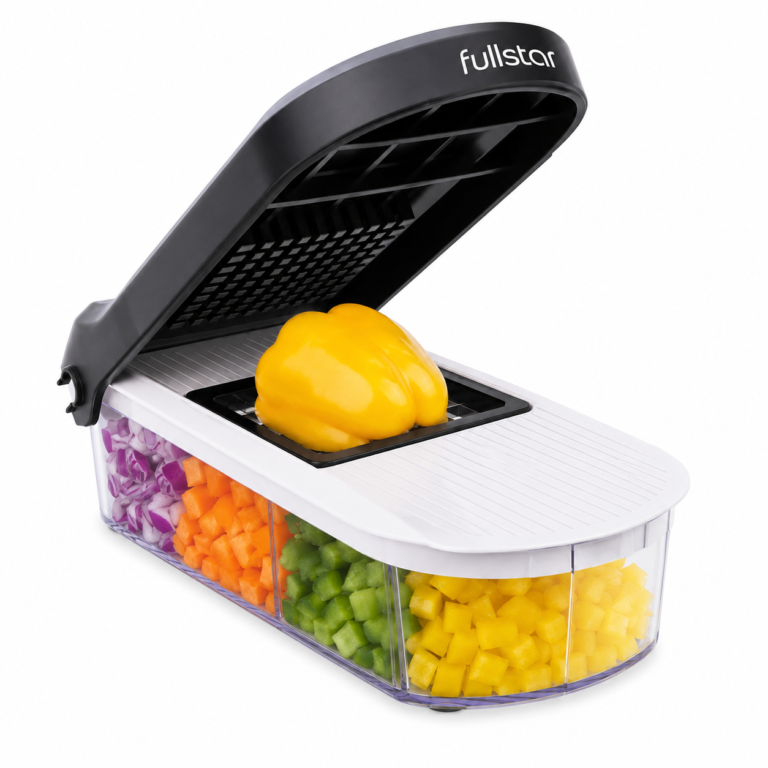 Fullstar Pro Core Vegetable Chopper - Chop and Slice Lid - Food Chopper with Container, Veggie Chopper, Fruit Slicer, Onion Dicer - Meal Prep Essential