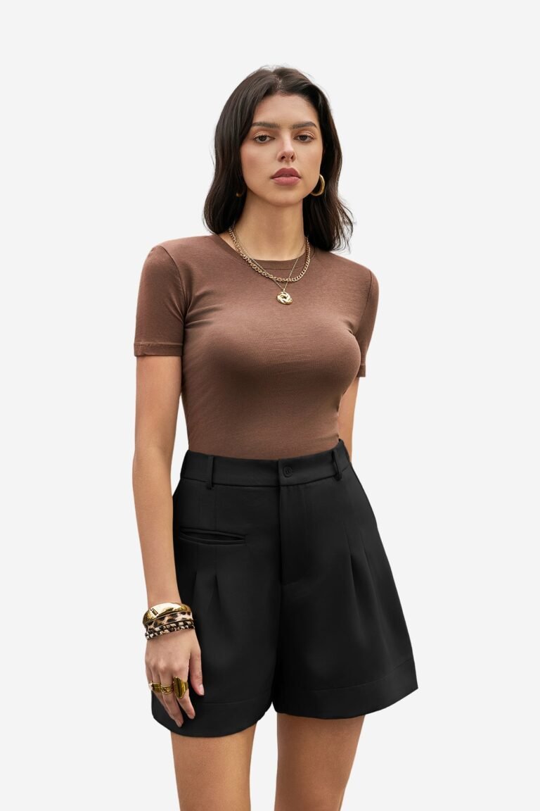 Womens  Black Wide Leg Dressy Shorts | CicyBell
