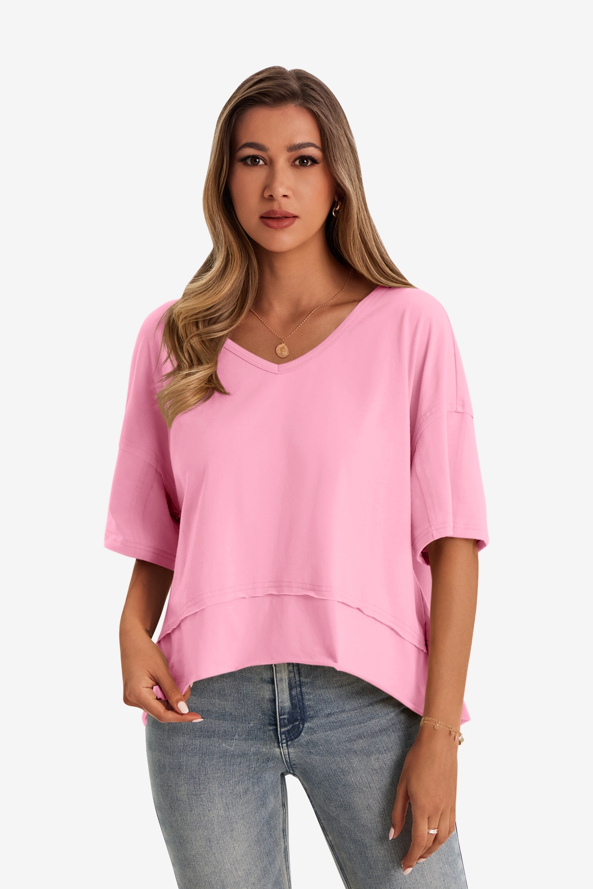Womens Pink Oversized T-Shirts | CicyBell