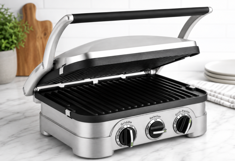 Cuisinart Panini Press and Grill, 1500W 5-in-1 Griddler, Dishwasher-Safe