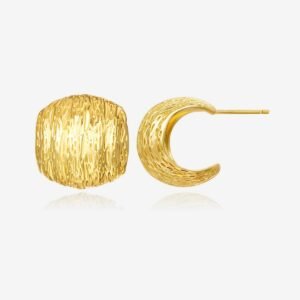 Retro Gold Chunky Textured Wrap Earrings | CicyBell