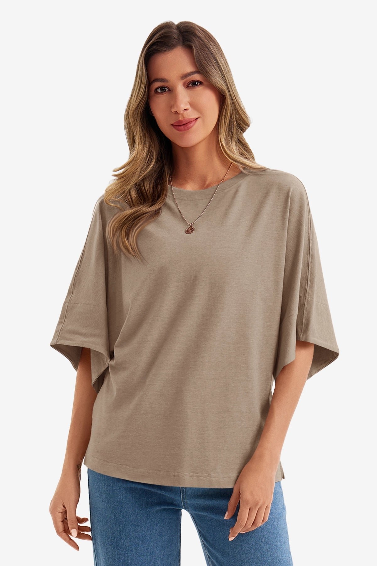 Womens Khaki Half Sleeve T-Shirts | CicyBell