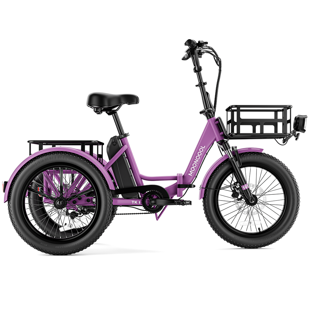 TK1 Folding Electric Trike - Twilight Mauve
