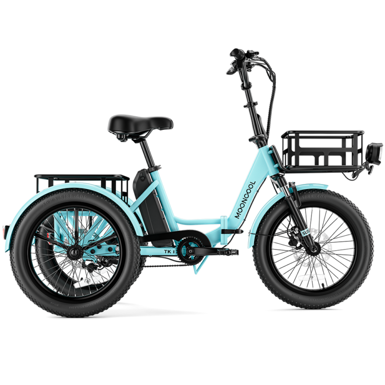 TK1 Folding Electric Trike - Cyan Green