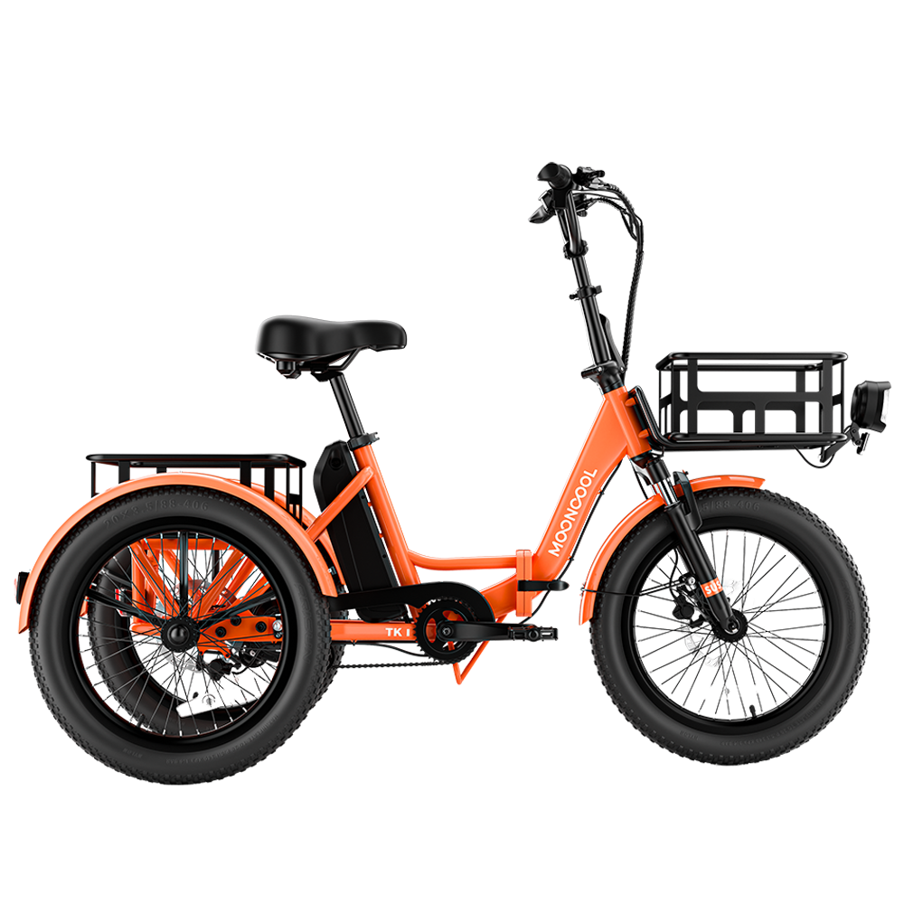 TK1 Folding Electric Trike - Vibrant Orange