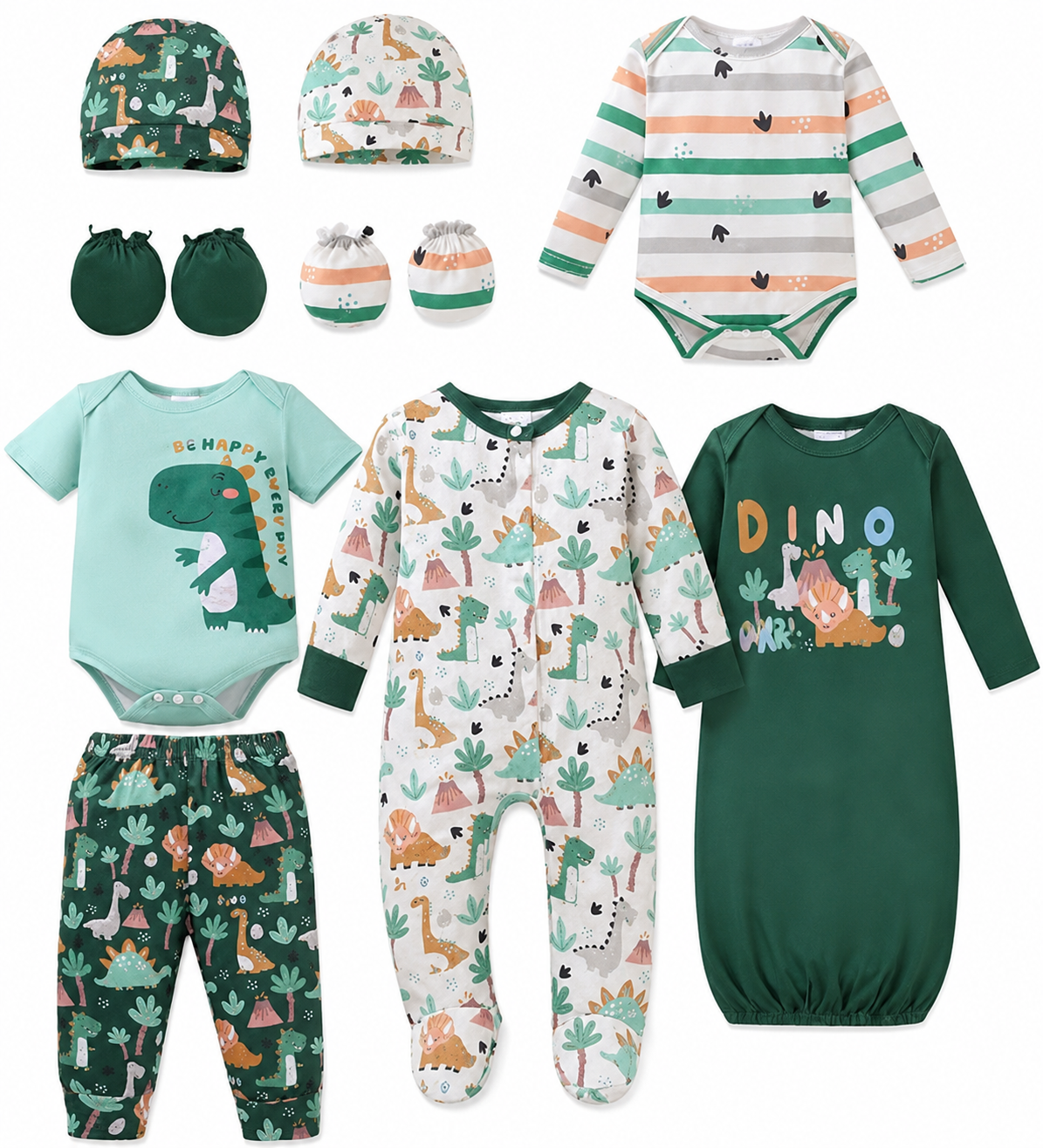 Preemie Newborn Baby Clothes Infant Essential Must Have Bodysuit Layette Set 11 Piece Preemie-18 Months
