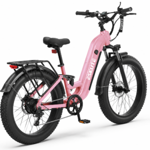 ESKUTE Electric Bike for Adults - 48V20.8Ah 80 Miles Battery Commuter, 32+MPH, Peak 1500W Brushless Motor, 26x4.0 Fat Tire Step-Thru Cityrun Ebike, 8-Speed