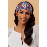 Womens Red and Blue Boho Yoga Headband | CicyBell