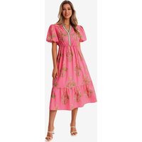 Womens Pink Floral Print Maxi Dress | CicyBell