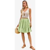 Womens Mint color Summer Pleated Skirts | CicyBell