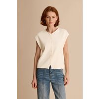 Womens Beige Cap Sleeve Sweater Vest | CicyBell