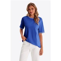 Womens Dark Blue Summer Crew Neck T Shirts | CicyBell