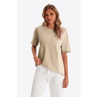 Womens Khaki Summer Crew Neck T Shirts | CicyBell