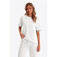 Womens White Summer Crew Neck T Shirts | CicyBell