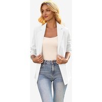 Cicy Bell Womens White Knit Blazer