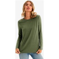 Cicy Bell Womens Army Green Long Sleeve Shirts