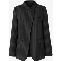 Womens Black Professional Striped Blazer | CicyBell