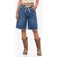 Womens Jean Blue High Waisted Denim Shorts | CicyBell
