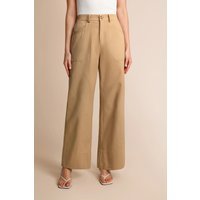 Womens Khaki Wide Leg Flare Pants  | CicyBell