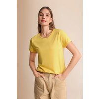 Womens Pastel Yellow Short Sleeve Shirts | CicyBell