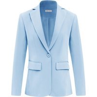 Womens Sky Blue Casual Work Blazers | CicyBell
