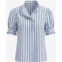 Womens Stripe-navy Summer Gingham Tops | CicyBell