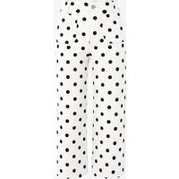 Womens White Polka Dot Straight Leg Jeans| CicyBell