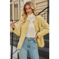 Cicy Bell Womens Yellow Business Blazers