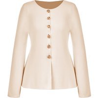 Cicy Bell Womens Apricot Button Up Cardigan Sweaters