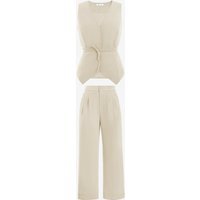 Womens Apricot 2 Piece V Neck Outfits | CicyBell