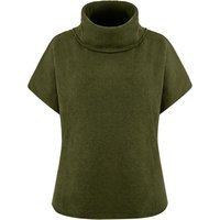 Cicy Bell Womens Army Green Oversized Turtleneck Poncho Sweaters