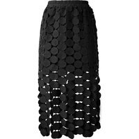 Cicy Bell Womens Black Hollow Out Maxi Skirts