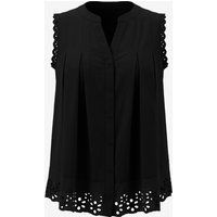 Womens Black Summer Eyelet Tank Tops | CicyBell