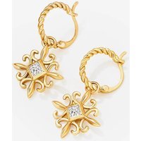 Hypoallergenic Gold CZ Dangle Earrings Face-Framing Drop | CicyBell