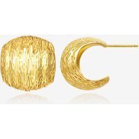 Retro Gold Chunky Textured Wrap Earrings | CicyBell