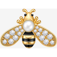 Womens 18K Gold Plated Bee Brooch Pin | CicyBell