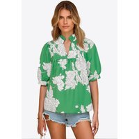 Womens Green Floral Babydoll Blouse | CicyBell