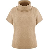 Cicy Bell Womens Khaki Oversized Turtleneck Poncho Sweaters