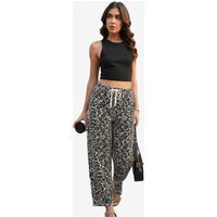 Womens Leopard High Waisted Barrel Jeans | CicyBell