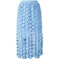 Cicy Bell Womens Light Blue Hollow Out Maxi Skirts