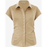 Womens Light Khaki Summer Button Down Shirts  | CicyBell