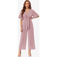 Womens Pink Wide Leg Long Pants Rompers | CicyBell