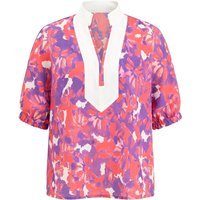 Womens Purple V Neck Puff Half Sleeve | CicyBell