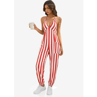 Womens Red Sexy Halter Jumpsuits | CicyBell