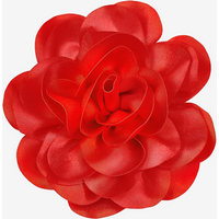 Womens Red Satin Rose Brooch Pin | CicyBell