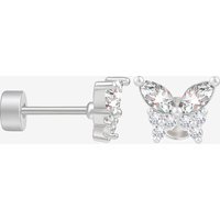 Womens Silver Flat Back Stud Earrings | CicyBell