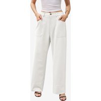 Womens White Wide Leg Flare Pants  | CicyBell