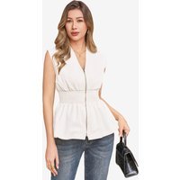 Womens White Summer V Neck Tank Tops | CicyBell