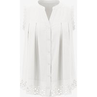 Womens White Summer Eyelet Tank Tops | CicyBell
