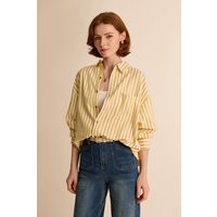 Cicy Bell Womens Yellow Striped Shirts